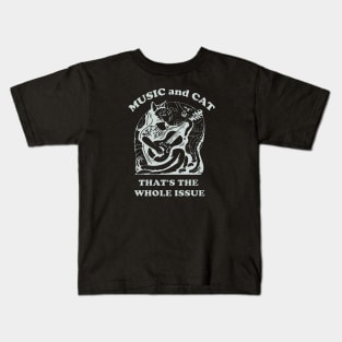 Music and Cat Kids T-Shirt